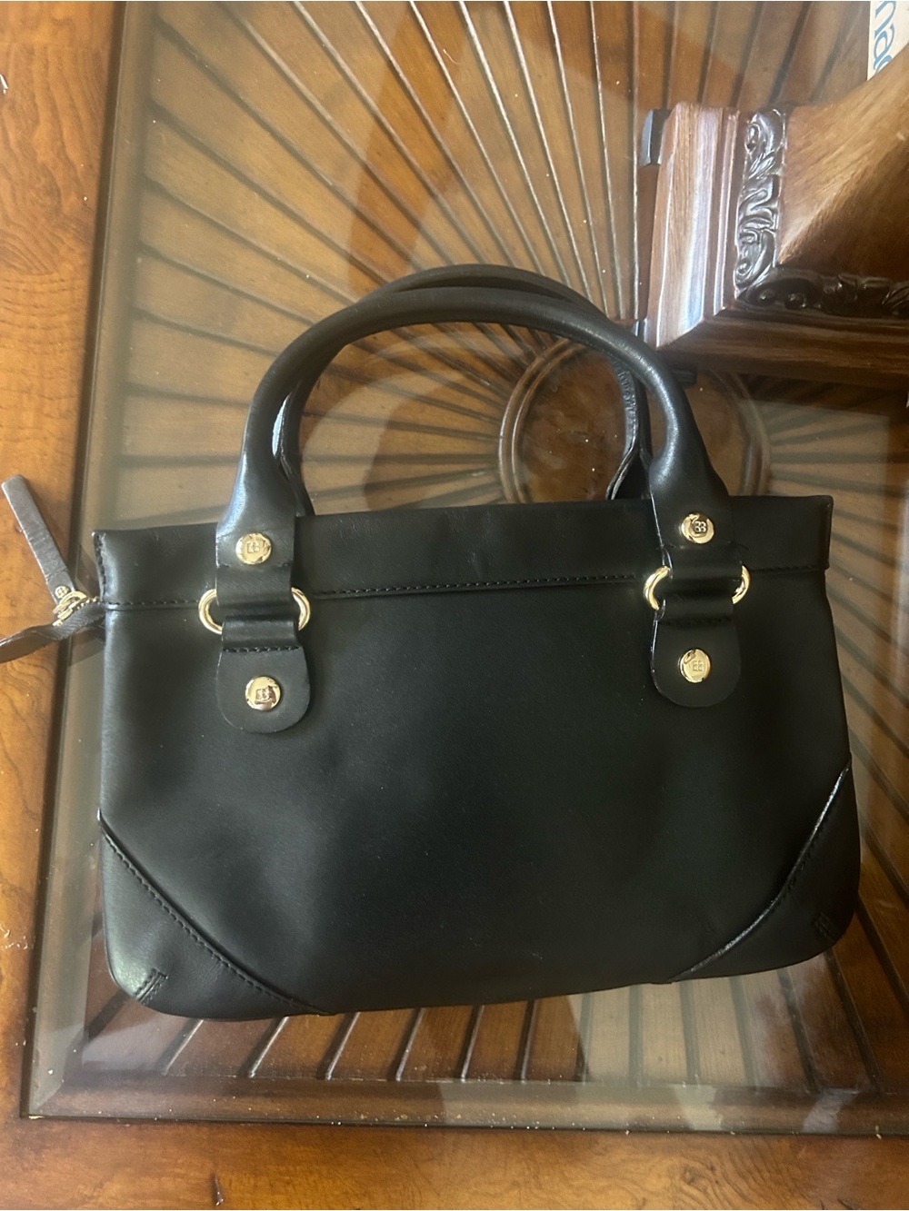 kate spade Black Satchel with Gold Hardware